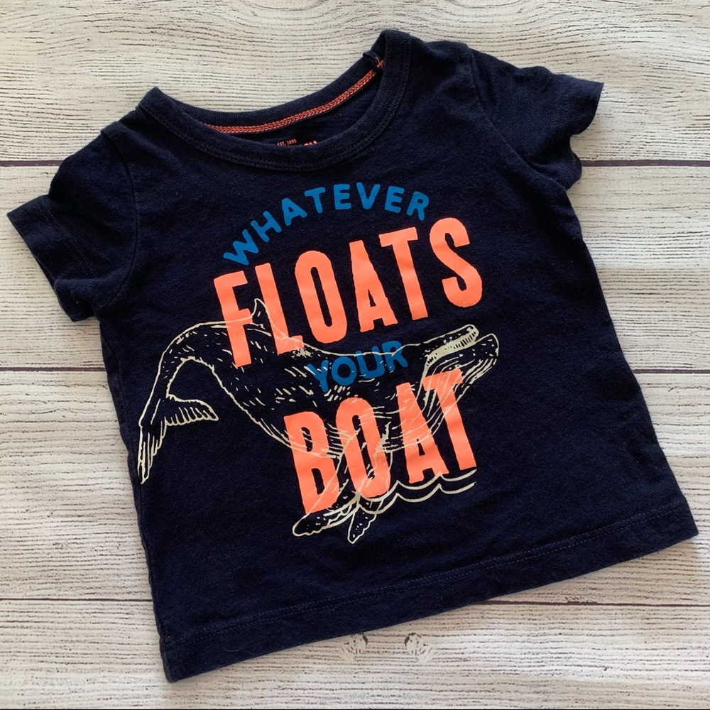 OshKosh Boys Whale Tee Size 6 Months